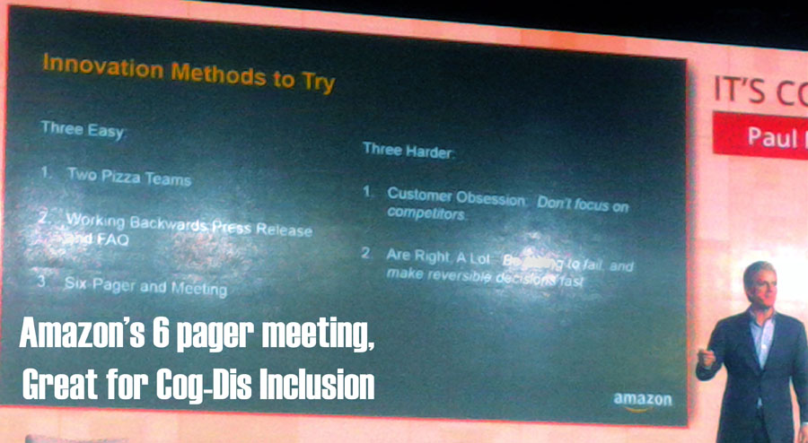 Paul Meisener presenting Amazon 6 pager meeting methodology